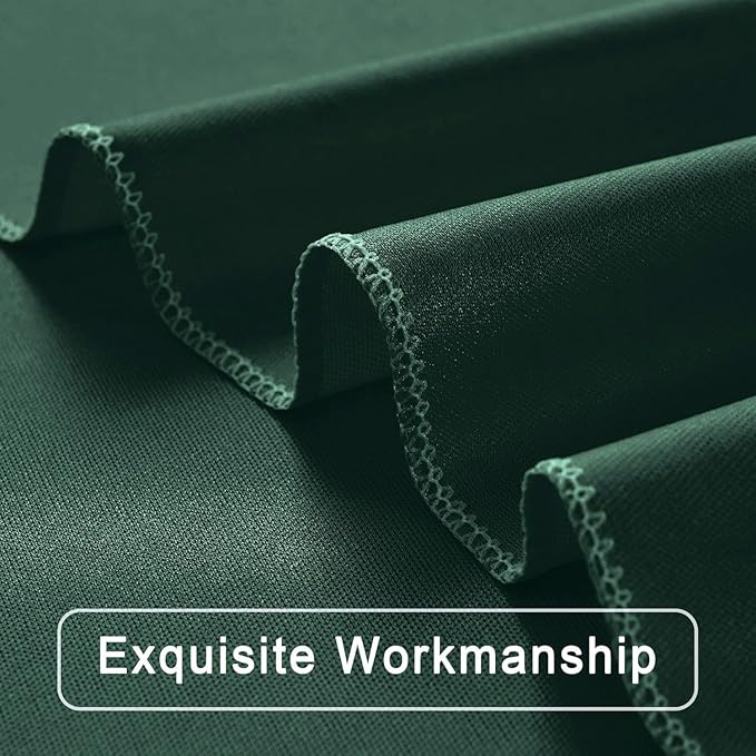 40 ft x 10 ft Wrinkle Free Hunter Green Backdrop Curtain for Parties, Polyester Dark Green Photo Backdrop Drapes 8 Panels 5x10ft for Baby Shower Wedding Birthday Party Photography Curtains