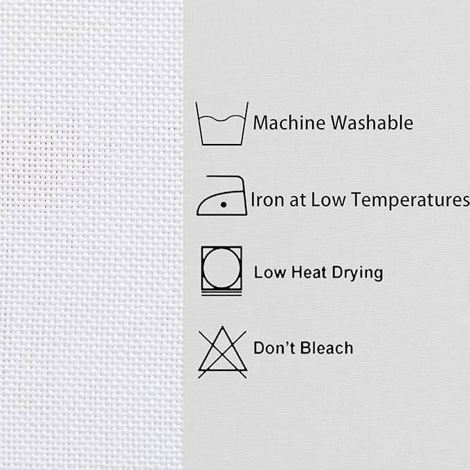 Hiasan 2 Pack Faux Linen Rectangle Tablecloth - Wrinkle and Stain Resistant Washable Table Cloth for Kitchen Dining Room Holiday Table Cover for Party Dinner, White, 54 x 80 Inch