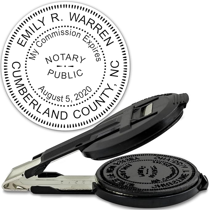 MaxMark Insert Only for Notary Seal Round Embosser for North Carolina State