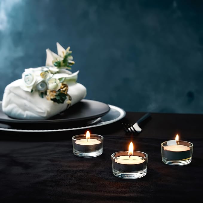 WGV Tea Light Votive Candle Holder 2x1.2 H, Clear Stubby Utility Cylinder Glass, Small Home Accent Decor, 24 Pieces