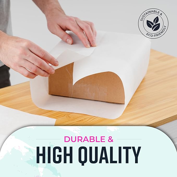 Bryco Goods 18”x2100” (175’) White Kraft Paper Roll for Painting, Drawing, Banner, Bulletin Board, Easel Paper, Floor Covering, Packaging, Shipping, Gift Wrapping, Arts & Crafts – Made in USA