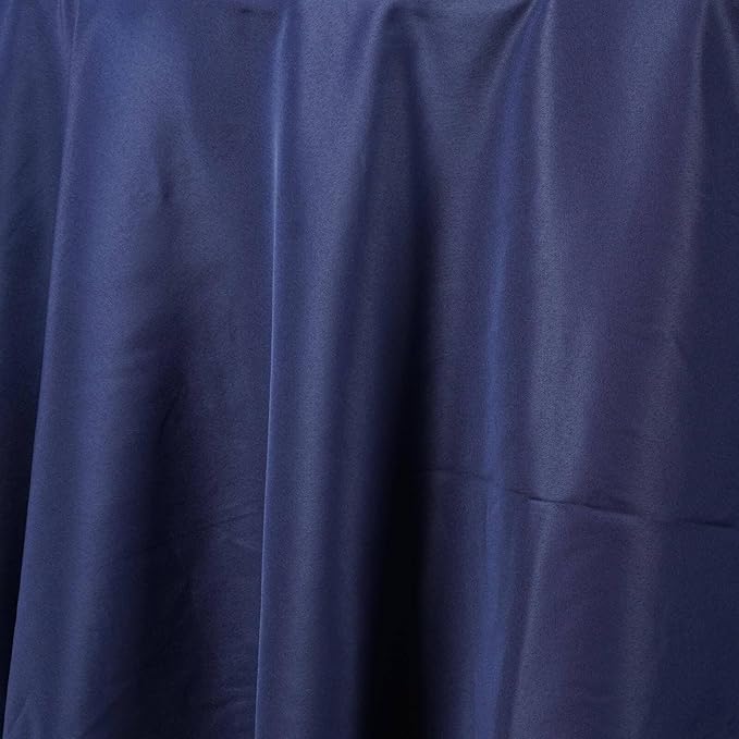 Efavormart Round Tablecloth, 90 Inch Stain & Wrinkle Resistant Washable Table Cloth, Decorative Polyester Fabric Table Cover for Banquet, Wedding, Dining- Navy Blue