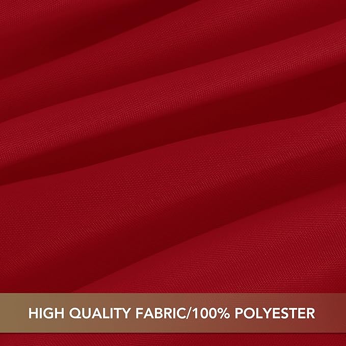 sancua Christmas Red Square Tablecloths 70x70 Inch, 2 Pack - Fabric Table Cloth for Square or Round Tables, Washable Polyester Table Cover for Dinner, Holiday Party, Decorative Display Tables