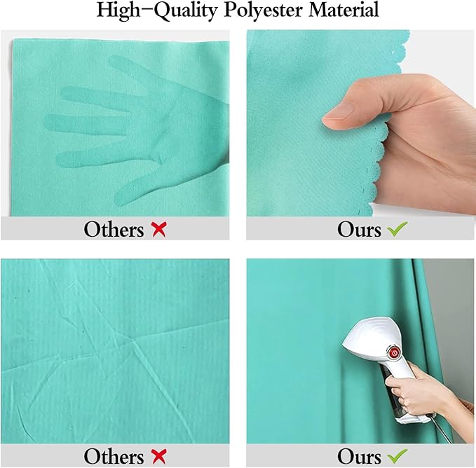 10x10FT Lake Blue Screen Backdrop for Photography, Chromakey Blue Photo Background Curtain Seamless for Video Meeting Photoshoot Party