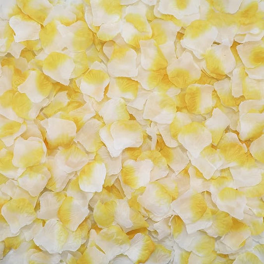 CODE FLORIST 2200 PCS Silk Flower Rose Petals for Wedding Decorations (Orange&White)
