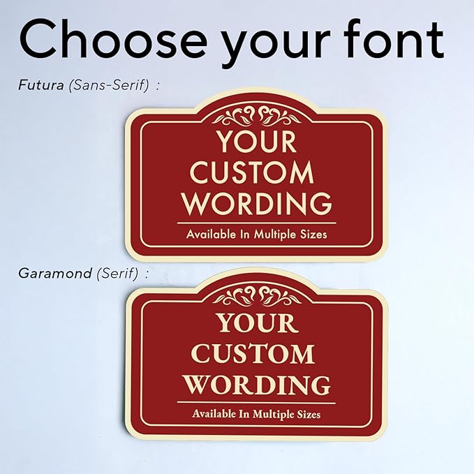 Custom Decorative Outdoor Metal Signs, Personalized Aluminum, Customized Driveway Signs, Waterproof Made In USA, Design 1 Red Brick 24x18 In