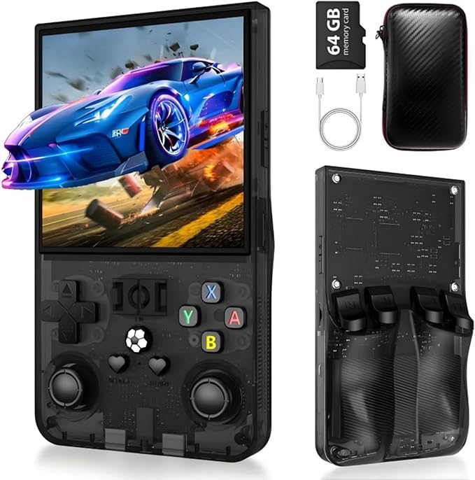 R36MAX Retro Handheld Game Console – 18,000+ Classic Games, 4.0" IPS Display, Linux System, 64GB Storage – Your Retro Gaming Console and The to Relive Timeless Classics.
