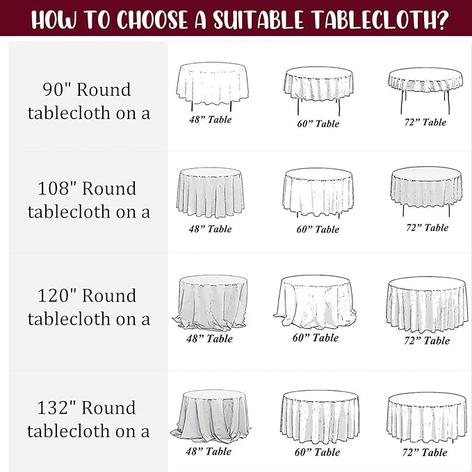 8 Pack Round Tablecloth 70 Inch Round Table Covers Bulk Washable Polyester Fabric Round Table Clothes for Wedding Party Reception Banquet Buffet Restaurant (Burgundy, 70 Inch)