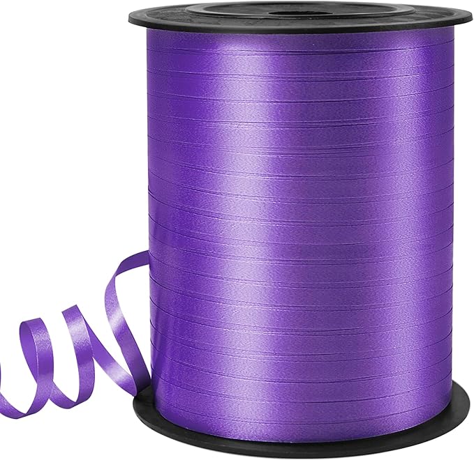Dark Purple Curling Ribbon, Balloon String 500 Yard for Gift Wrapping, Curly Ribbons, 3/16" for Florist Flower, St Patricks Day, Valentines Day