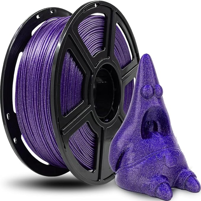 FLASHFORGE 3D Printer Filament, PLA Galaxy Filament 1.75mm, 1KG Spool (2.2lbs), Dimensional Accuracy +/- 0.02mm for FDM 3D Printers, Better Tenacity & No Knotting (Purple)