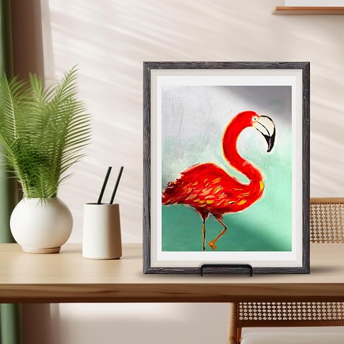 Large Plate Holder Display Stand - 12 inch Super Tall Big Plate Stands for Heavy Duty Display - Metal Picture Frame Stand - Tabletop Easel Stand for Decorative Platter | Plaque | Book - 2 Pack - Black