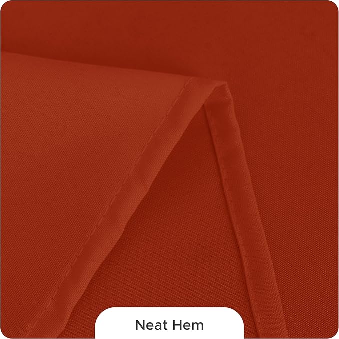Fitable 8 Pack Round Tablecloths: Stain Resistant Wrinkle Free Fall Table Clothes, Washable Reusable Polyester Table Covers for Wedding Thanksgiving Party Birthday Banquet Reception(Rust, 84 Inch)