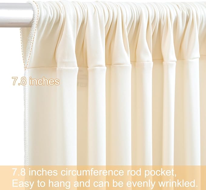 40ft x 12ft Champagne Backdrop Curtains Wrinkle Free Backdrop Curtain for Wedding Parties Fabric Backdrops Drapes Back Drop Cloth Bridal Shower Stage Curtains Wedding Decorations for Reception