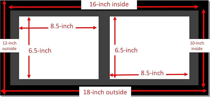 Creative Picture Frames 10X20Bk-B Black Horizontal Double Diploma Frame With 2 Opening Black Matting | Holds 2-7X9-Inch Documents With Installed Wall Hanger