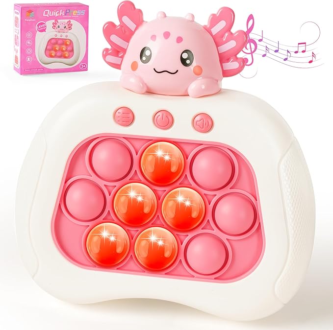 Axolotl Pop Game Fidget Toy,Teen Girl Gifts Trendy Stuff,Quick Push Game Pop Bubble Up Toys for Kids,Axolotl Gifts for 5 6 7 8 9 10 11 12 Year Old Birthday, Halloween,Christmas, Valentines Gift