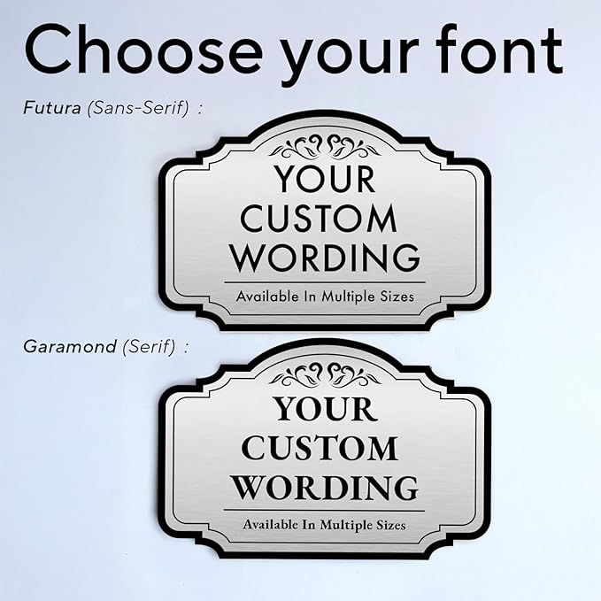 Custom Decorative Outdoor Signs, Personalized Aluminum, Customized Driveway Sign, Waterproof, Made in USA, Metallic Silver 30x24 In