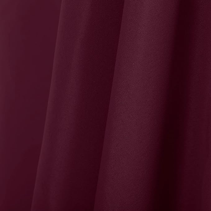 Ascoza 2pack 90x132 Inch Burgundy Rectangular Tablecloth 6 Feet Table Cloth in Polyester Fabric for Wedding/Banquet/Restaurant/Parties