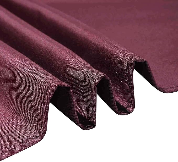 Efavormart 90" Square Polyester Table Overlay for Wedding Kitchen Dining Events - Burgundy