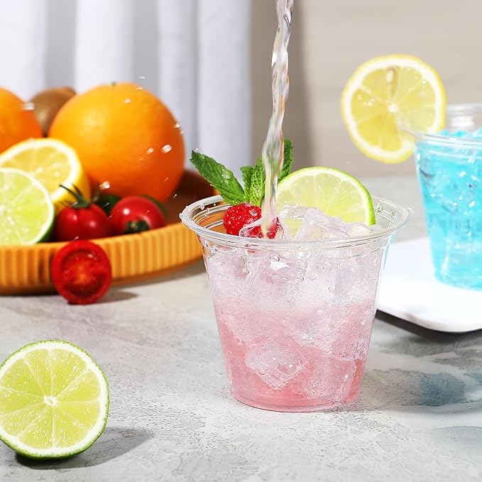 250 Pack 9 oz Disposable Plastic Cups for Party, Plastic Wine Cups with Higher Heat Resistance (9oz 250pack)