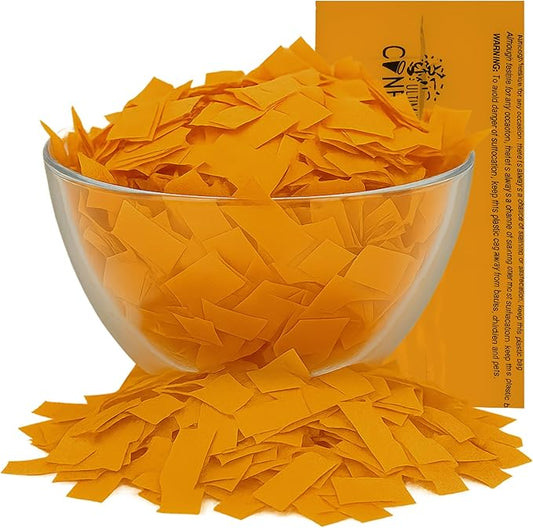Ultimate Confetti, Orange Tissue Paper Confetti - Rectangular Fluttering Biodegradable Confetti for Cannon and Launcher use – Best for Wedding, Parties, Concerts and Live Events - 1 lb, 16 oz