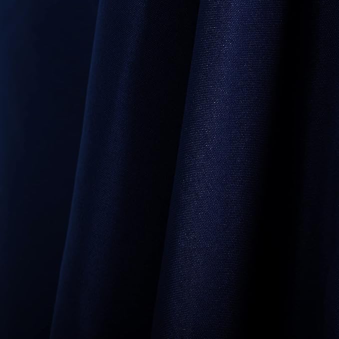 Ascoza 2pack 90x156 Inch Navy Rectangular Tablecloth 8 Feet Table Cloth in Polyester Fabric for Wedding/Banquet/Restaurant/Parties