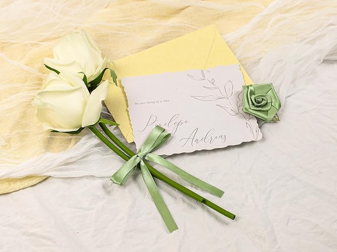 Sage Green Satin Ribbon 3/8 inch X Continuous 100 Yards, Single Face Polyester Ribbon Perfect for Gift Wrapping, Flower Bouquet, Wedding Decor, Crafts, Bow Making, Sewing and More