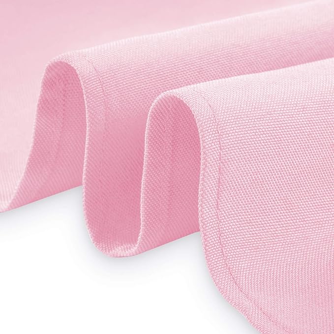Lann's Linens - 10 Premium 90" Round Tablecloths for Wedding/Banquet/Restaurant - Polyester Fabric Table Cloths - Pink
