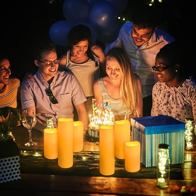 24-Pack LED Flameless Candles with Remote Control -Remote flameless Candles- Timer Candles -3D Flame, for Halloween Christmas Parties,Wedding,Home,Gift and Special Occasions(Three Sizes)