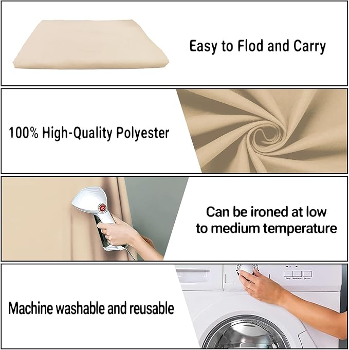 Large Screen Backdrop 10x10FT Beige Background Cloth Photo Studio Shooting Props