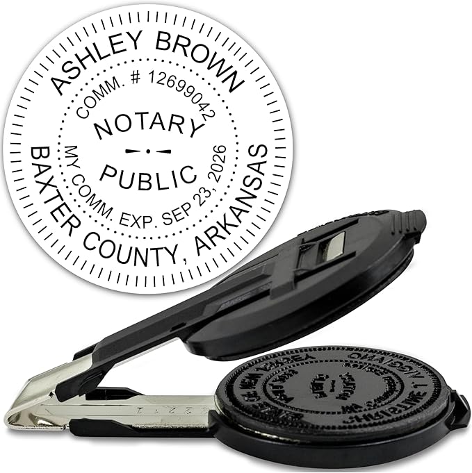 MaxMark Insert Only for Notary Seal Round Embosser for Arkansas State
