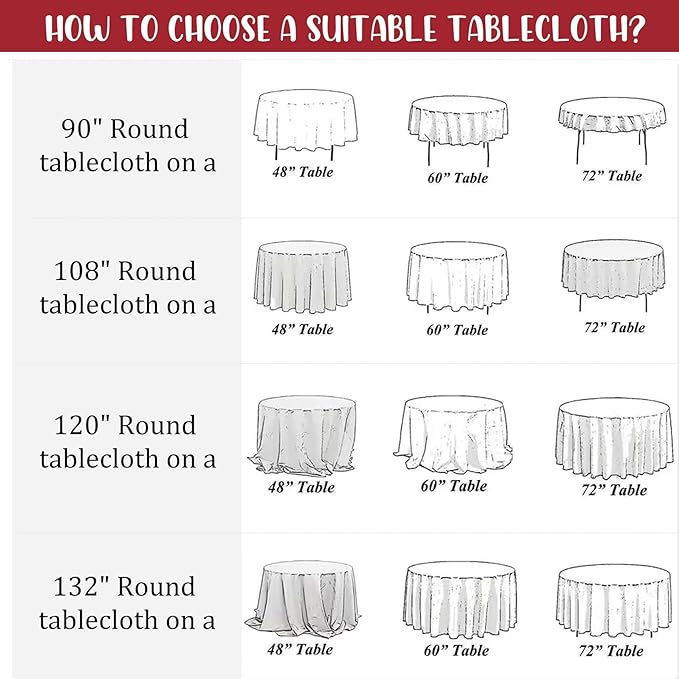 8 Pack Round Tablecloth 70 Inch Red Round Table Covers Bulk Washable Polyester Fabric Table Clothes for Wedding Party Reception Banquet Buffet Restaurant (Red, 70 Inch)