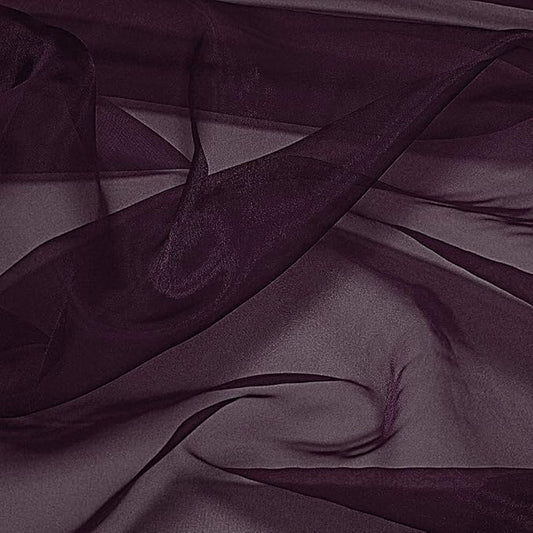 VDS Plum Organza Fabric, 60 Yards Continuous, 45” Wide, Wedding Party Decoration Iridescent Crystal Sheer Shiny Organza Tulle Bridal Dress DIY Crafts Costume Sewing Backdrop Arch Cloth