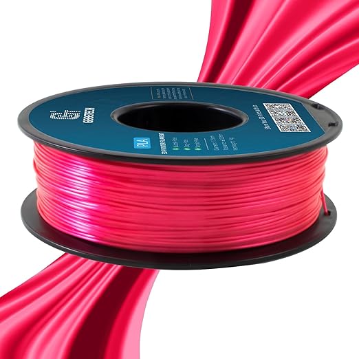 Geeetech Silk PLA Filament 1.75mm for 3D Printer, Metal-Like Shiny 3D Filament 1kg (2.2lbs) 1 Spool, Dimensional Accuracy +/- 0.02 mm, Metallic Pink (Magenta)