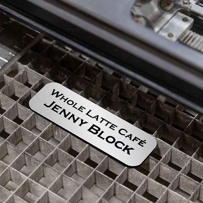 Name Tag/Badge Blanks - 10 Pack - Brushed Silver 1" X 3", Round Corners, Magnetic Backing