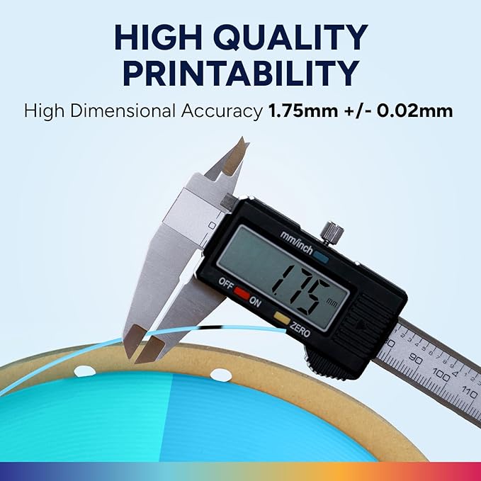 OVERTURE Glow PLA Filament 1.75mm 3D Printer Filament, 1kg Spool (2.2lbs), Dimensional Accuracy +/- 0.02 mm, Fit Most FDM Printer (Glow Blue)