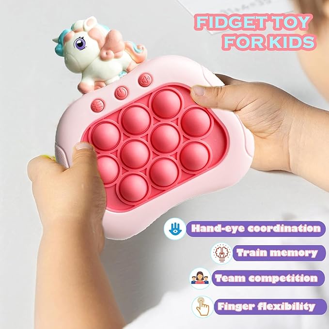 Kindegarten Graduation Gifts,Unicorn Quick Push Pop Game,Unicorn Bubble Pop Game,Handheld Puzzle Game Sensory Toys Preschool Class of 2025 Graduation Toy Boy Girls