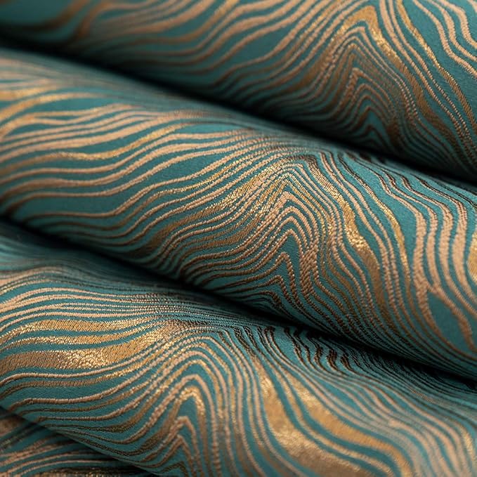 Avigers 12 x 72 Inch Decorative Luxury Abstract Striped Green Teal Table Runners with Tassels for Home Living Room Bedroom Art Decor Wedding