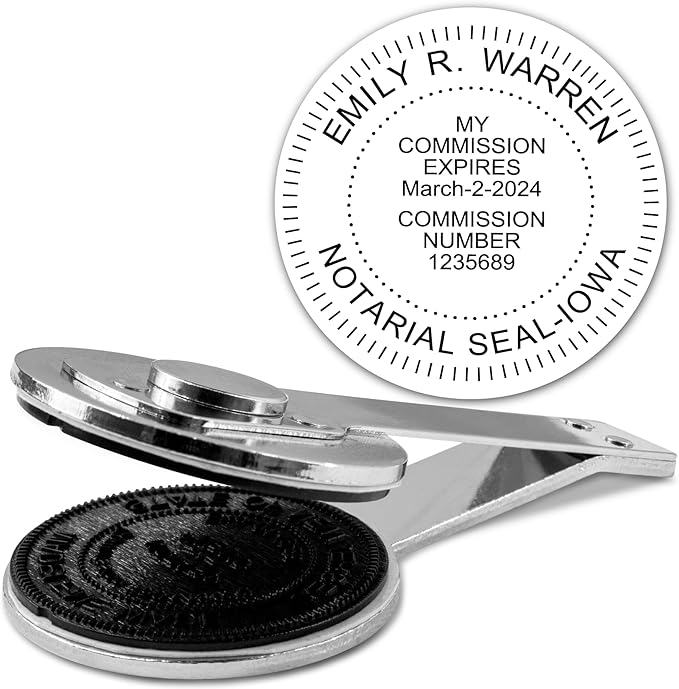 MaxMark Insert Only for Notary Seal Round Desk Embosser for Iowa State