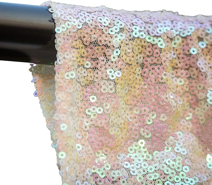 Iridescent White Sequin Backdrop Curtains 2 Panels 2FTx8FT Glitter Iridescent White Photo Backdrop Party Wedding Baby Shower Curtain Sparkle Photography Background