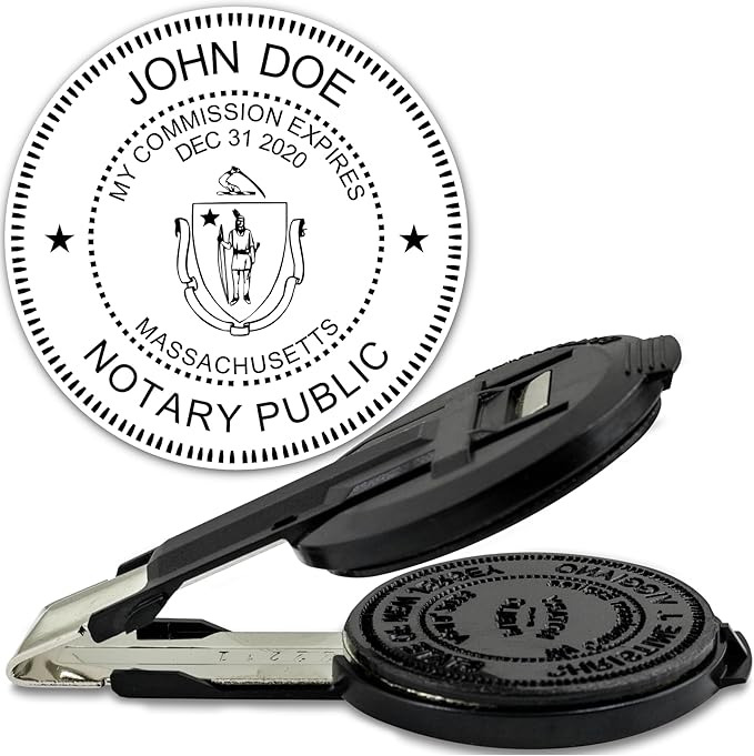 MaxMark Insert only for Notary Seal Round Embosser for Massachusetts State