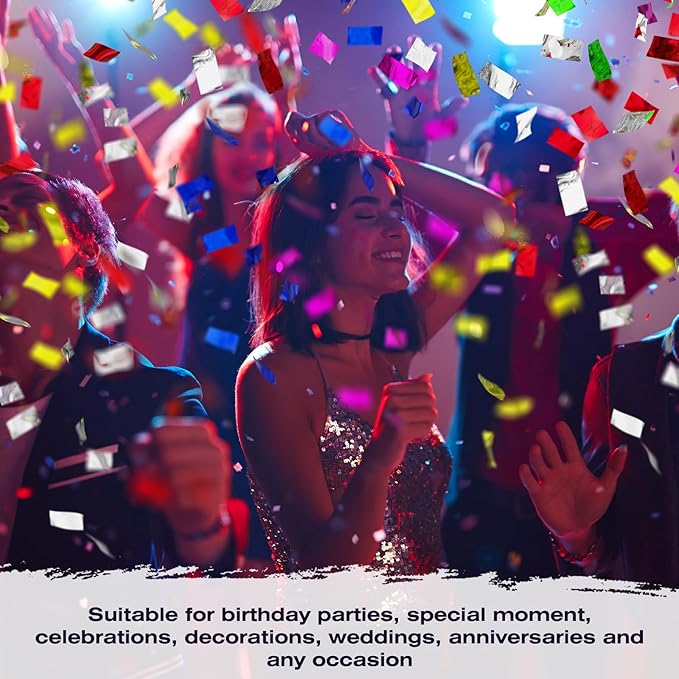 Metallic glitter Confetti Paper - Color Flame Retardant Foil Confetti Great for Birthday Parties,Concerts,Celebrations,Weddings,Confetti Party,Graduation Ceremonies & More (2.2)
