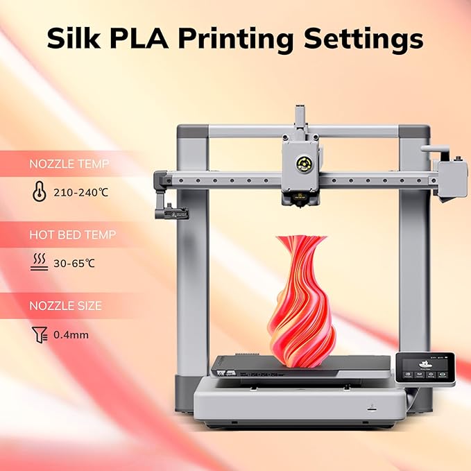 AMOLEN Silk PLA 3D Printer Filament, Dual Color Red Gold PLA 1.75mm, Shiny Color Change Filament 3D Printing PLA Filament for Most FDM 3D Printer, 1kg Spool(2.2lbs)