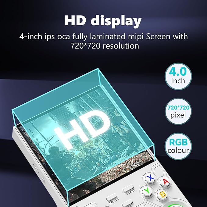 2025 New Upgrade R36ULTRA Retro Handheld Game Console with 64G Built-in 21000+ Classic Games,Portable Hand Held Open Source Linux System 4.0-in 4k HD IPS Screen Video Player (Purple)