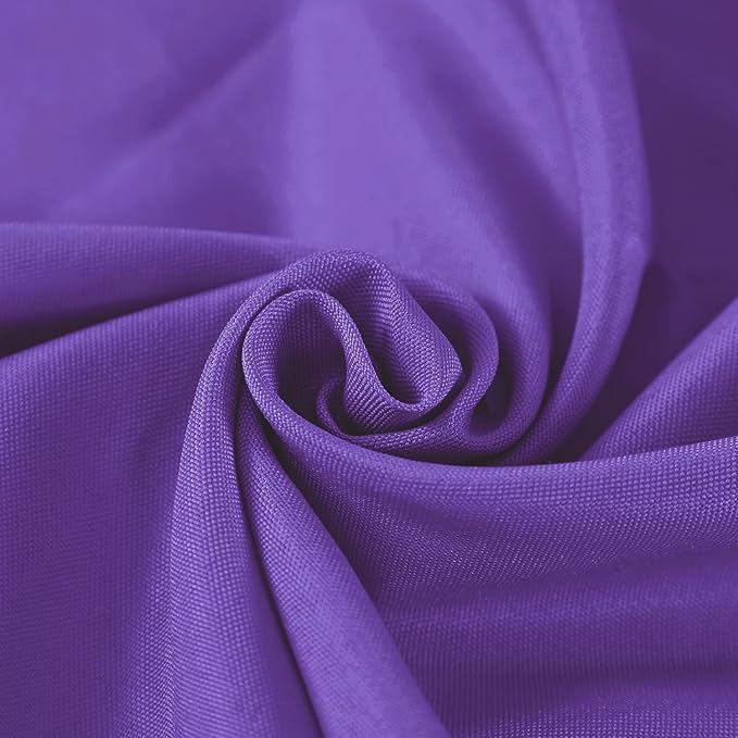 60 inch Round Tablecloth Washable Polyester Table Cloth Decorative Table Cover for Wedding Party Dining Banquet（60 inch,Purple）