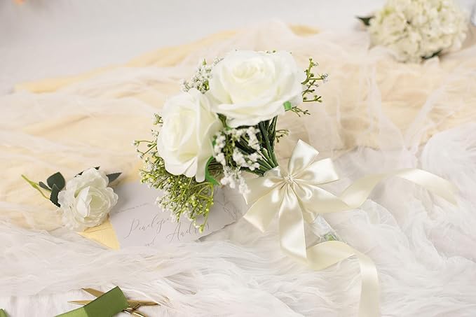 Beige Satin Ribbon 1 inch X Continuous 50 Yards, Single Face Polyester Ribbon Perfect for Gift Wrapping, Flower Bouquet, Wedding Decor, Crafts, Bow Making, Sewing and More