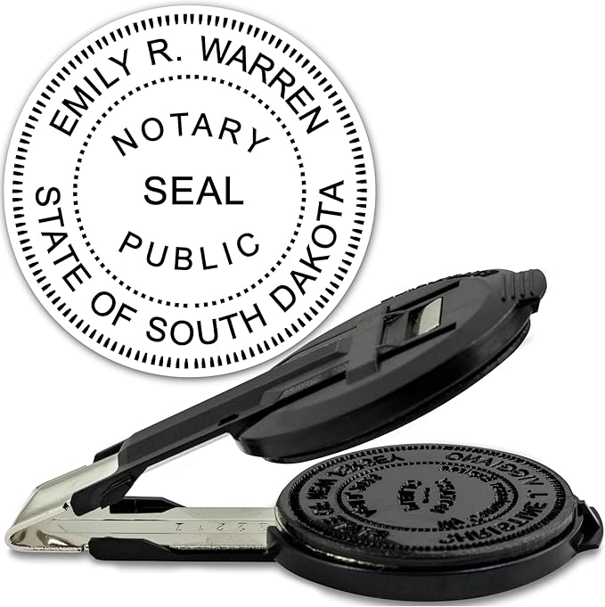 MaxMark Insert Only for Notary Seal Round Embosser for South Dakota State