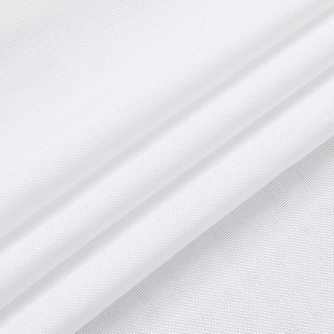 Hiasan Faux Linen Square Tablecloth - Wrinkle and Stain Resistant Washable Table Cloth for Kitchen Dining Room Holiday Table Cover for Party Dinner, White, 54 x 54 Inch