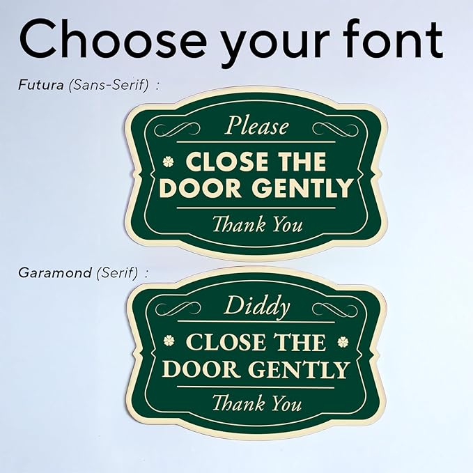 Personalized Aluminum Outdoor Metal Signs, Custom Green 14x10 Driveway Sign, Waterproof USA Made