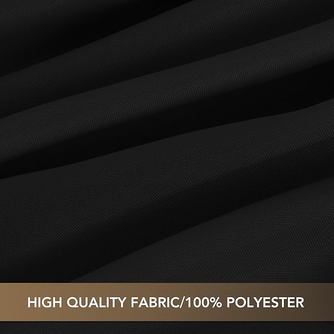 sancua Black Square Tablecloths 85x85 Inch - Fabric Table Cloth for Square or Round Tables, Washable Polyester Table Cover for Outdoor Party, Birthday, Buffet, Resturant