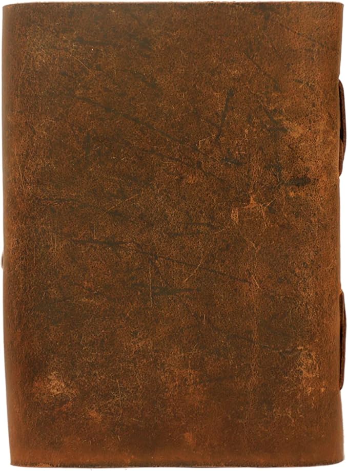 Urooj Handicraft Book Of Shadows journal blank dream catcher with owl leather witchcraft books grimoire spell sketchbook college poetry personal notebooks (Owl Brown)